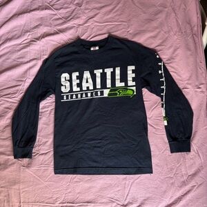 NFL Team Apparel Seahawks Shirt Navy, Green and White Women’s Small